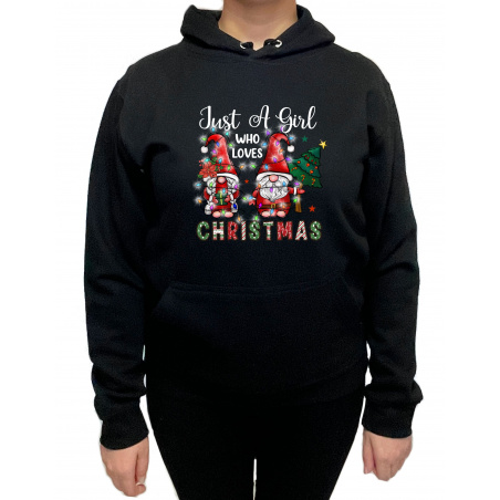 Hanorac Just A Girl Who Loves Christmas Unisex - D000090F