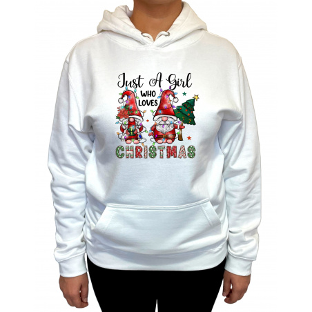 Hanorac Just A Girl Who Loves Christmas Unisex - D000090F