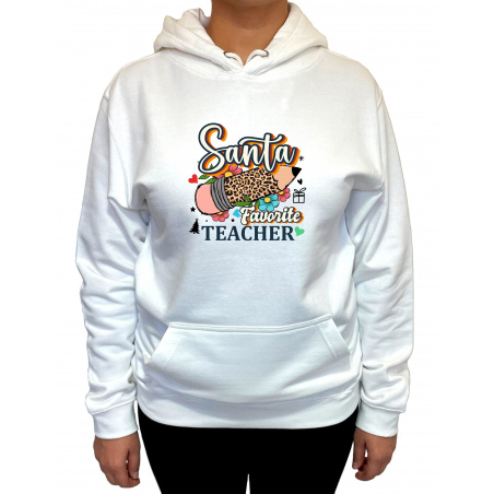 Hanorac Santa's favorite Teacher Unisex - D000092F