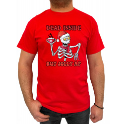 Tricou Dead Inside but Jolly AF - Heavy Cotton Barbati - D000074U