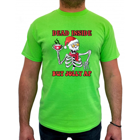 Tricou Dead Inside but Jolly AF - Heavy Cotton Barbati - D000074U