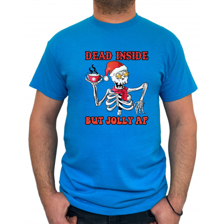 Tricou Dead Inside but Jolly AF - Heavy Cotton Barbati - D000074U