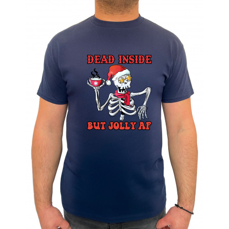 Tricou Dead Inside but Jolly AF - Heavy Cotton Barbati - D000074U