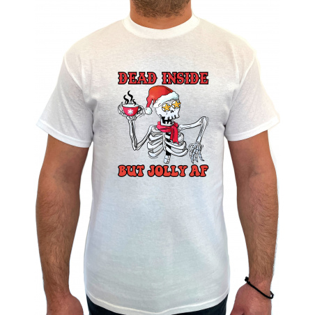 Tricou Dead Inside but Jolly AF - Heavy Cotton Barbati - D000074U