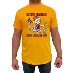 Tricou Dead Inside but Jolly AF - Heavy Cotton Barbati - D000074U