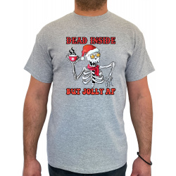 Tricou Dead Inside but Jolly AF - Heavy Cotton Barbati - D000074U