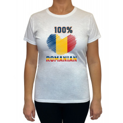 Tricou 100% romanian -...