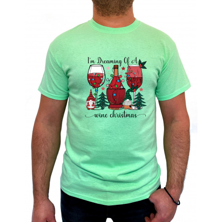 Tricou I'm dreaming of a wine Christmas - Heavy Cotton Barbati - D000076U