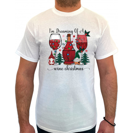 Tricou I'm dreaming of a wine Christmas - Heavy Cotton Barbati - D000076U