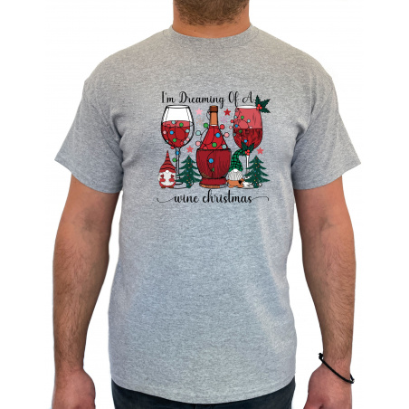 Tricou I'm dreaming of a wine Christmas - Heavy Cotton Barbati - D000076U