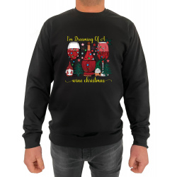 Bluza I'm dreaming of a wine Christmas - Crew Neck Sweatshirt Barbati - D000076U