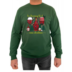 Bluza I'm dreaming of a wine Christmas - Crew Neck Sweatshirt Barbati - D000076U