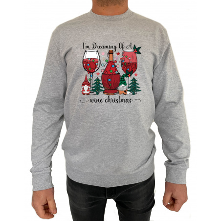 Bluza I'm dreaming of a wine Christmas - Crew Neck Sweatshirt Barbati - D000076U