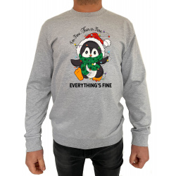 Bluza I'm Fine. This is Fine Everything's Fine - Crew Neck Sweatshirt Barbati - D000077U