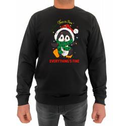 Bluza I'm Fine. This is Fine Everything's Fine - Crew Neck Sweatshirt Barbati - D000077U