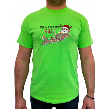 Tricou Merry Christmas Y'all - Heavy Cotton Barbati - D000080U