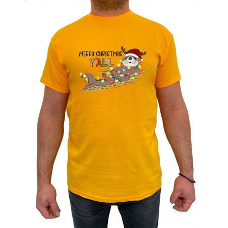 Tricou Merry Christmas Y'all - Heavy Cotton Barbati - D000080U