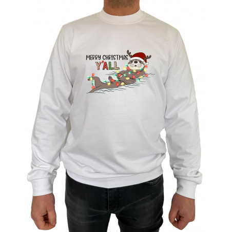 Bluza Merry Christmas Y'all - Crew Neck Sweatshirt Barbati - D000080U