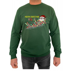 Bluza Merry Christmas Y'all - Crew Neck Sweatshirt Barbati - D000080U