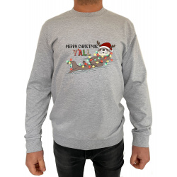 Bluza Merry Christmas Y'all - Crew Neck Sweatshirt Barbati - D000080U