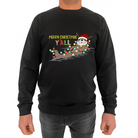 Bluza Merry Christmas Y'all - Crew Neck Sweatshirt Barbati - D000080U