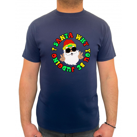 Tricou Santa Why You Be Judging- Heavy Cotton Barbati - D000081U