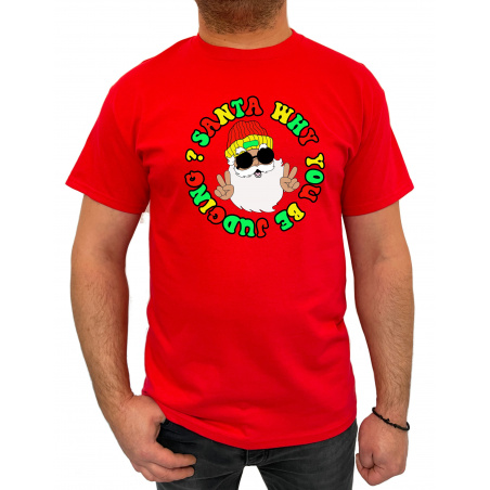 Tricou Santa Why You Be Judging- Heavy Cotton Barbati - D000081U