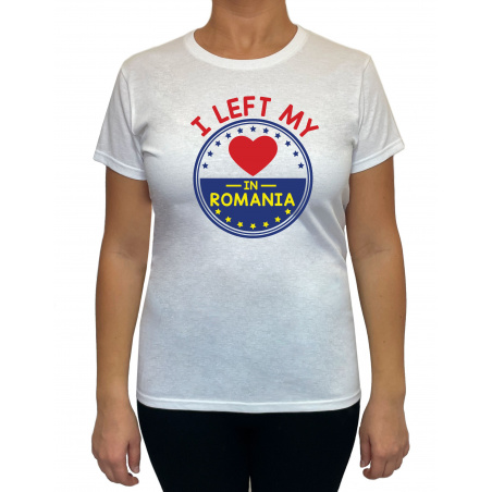 Tricou I Left My Heart In Romania - Heavy Cotton Femei - D000003U