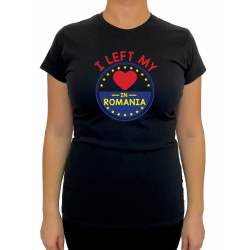 Tricou I Left My Heart In Romania - Heavy Cotton Femei - D000003U