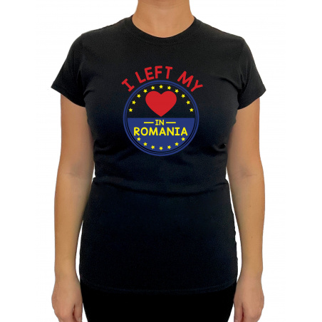 Tricou I Left My Heart In Romania - Heavy Cotton Femei - D000003U