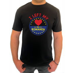 Tricou I Left My Heart In Romania - Heavy Cotton Barbati - D000003U