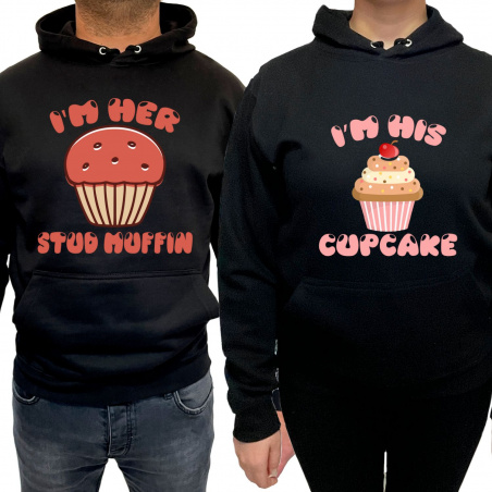 Hanorac Her muffin his cupcake (pentru Femeie) - D000165F