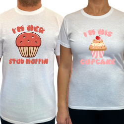 Tricou Her muffin his...