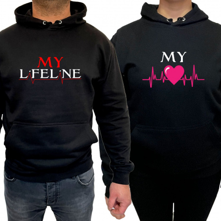 Hanorac My lifeline heart (pentru Barbat) - D000160M