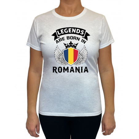 Tricou Legends Are Born In Romania- Heavy Cotton Femei - D000008U