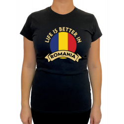 Tricou Life Is Better In Romania - Heavy Cotton Femei - D000009U