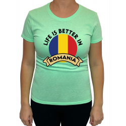 Tricou Life Is Better In Romania - Heavy Cotton Femei - D000009U