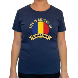 Tricou Life Is Better In Romania - Heavy Cotton Femei - D000009U