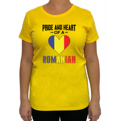 Tricou Pride And Heart Of A Romanian - Heavy Cotton Femei - D000012U