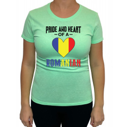 Tricou Pride And Heart Of A Romanian - Heavy Cotton Femei - D000012U