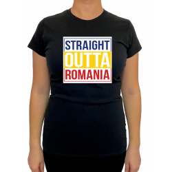 Tricou Straight Outta Romania - Heavy Cotton Femei - D000015U