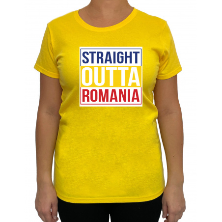 Tricou Straight Outta Romania - Heavy Cotton Femei - D000015U