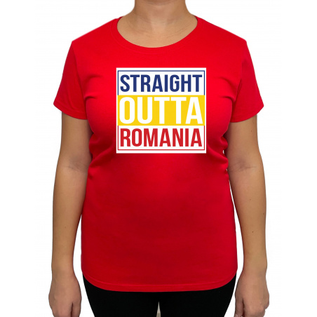 Tricou Straight Outta Romania - Heavy Cotton Femei - D000015U