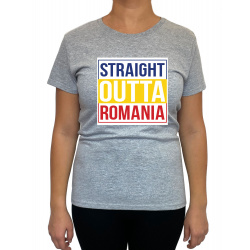 Tricou Straight Outta Romania - Heavy Cotton Femei - D000015U