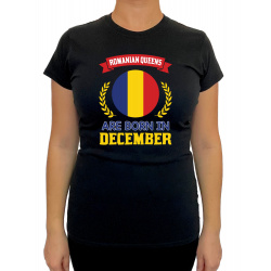 Tricou Romanian Queens Are Born In December - Heavy Cotton Femei - D000019F