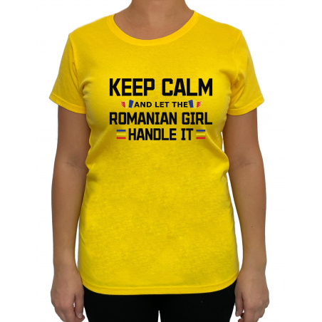 Tricou Keep Calm Romanian Girl- Heavy Cotton Femei - D000020F