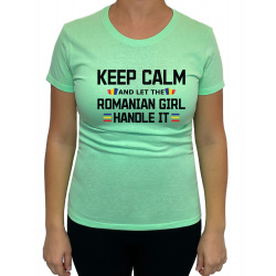 Tricou Keep Calm Romanian Girl- Heavy Cotton Femei - D000020F