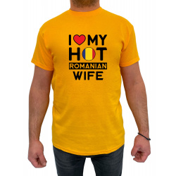 Tricou I love my hot Romanian wife - Heavy Cotton Barbati - D000004M