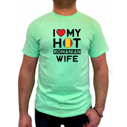 Tricou I love my hot Romanian wife - Heavy Cotton Barbati - D000004M