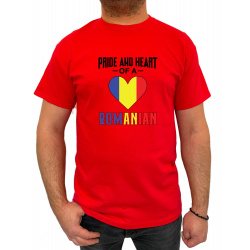 Tricou Pride and heart of a Romanian - Heavy Cotton Barbati - D0000012U